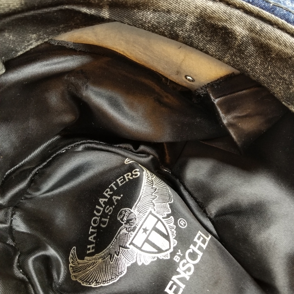 VTG 90's 00's Henschel Fedora Denim Jeans Hats - Picture 9 of 9